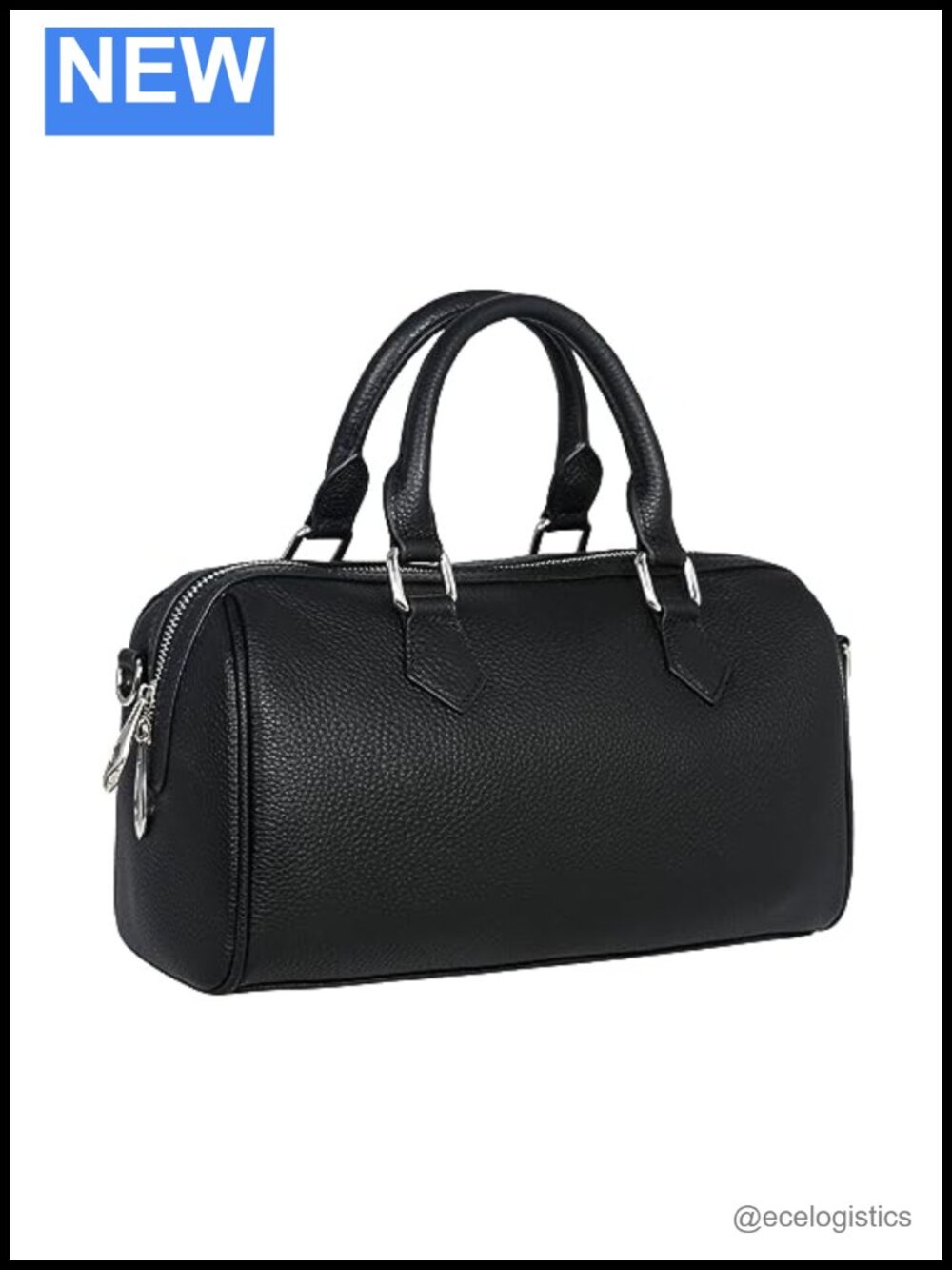 Genuine Leather Crossbody Satchel Handbag with Removable Strap